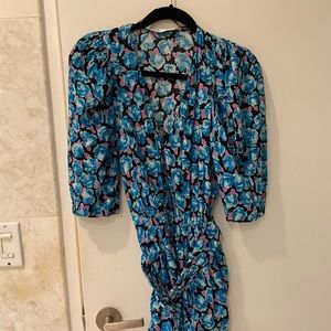 Zara printed belted dress
